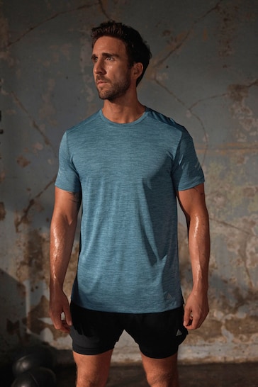 Blue Short Sleeve Tee Active Gym & Training T-Shirt