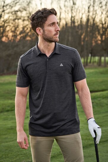 Charcoal Grey Active Golf Polo Shirt