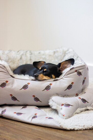 Rosewood Grey Small Pheasant Print Bundle Dog Bedding Set