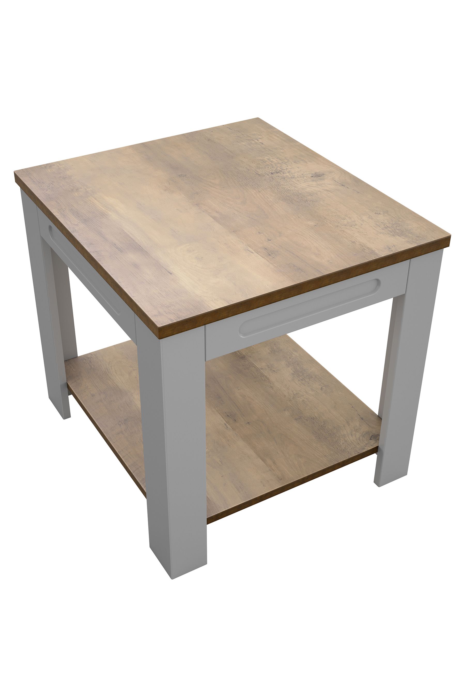 Rustic grey shop side table