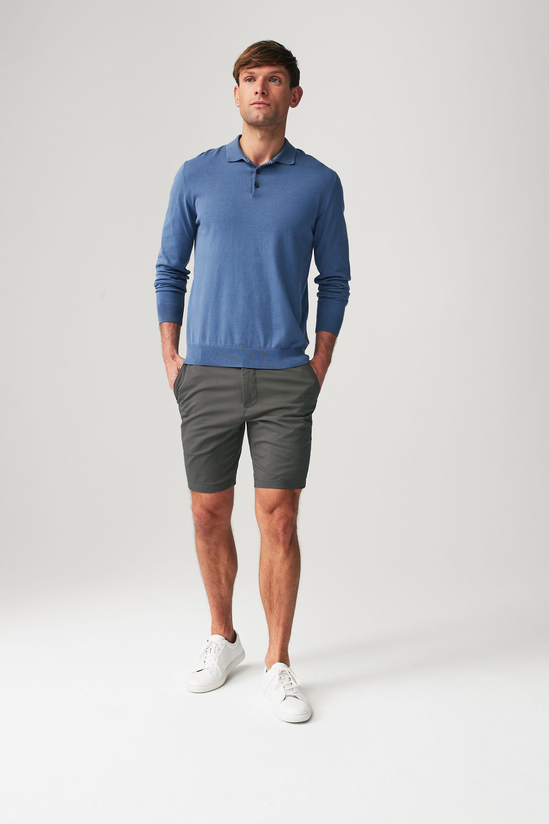 Grey skinny shop shorts