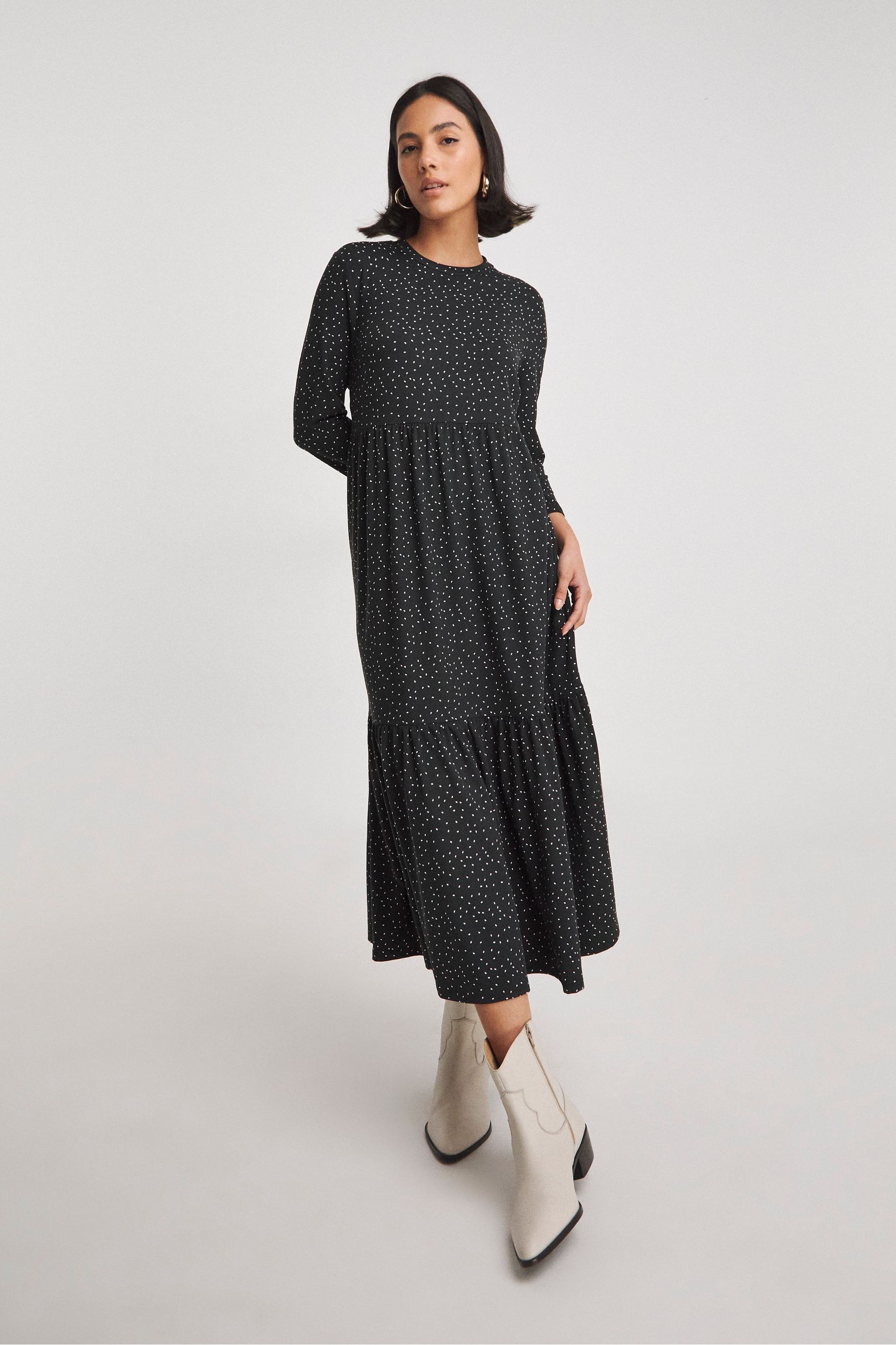 Fashion union low back outlet midi dress in spot