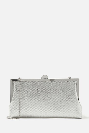 Buy Accessorize Womens Silver Metallic Frame Clutch Bag from the Next UK  online shop
