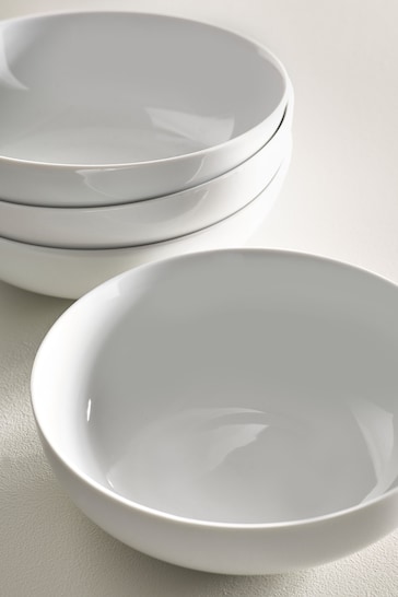 White Nova Dinnerware Set of 4 Bowls