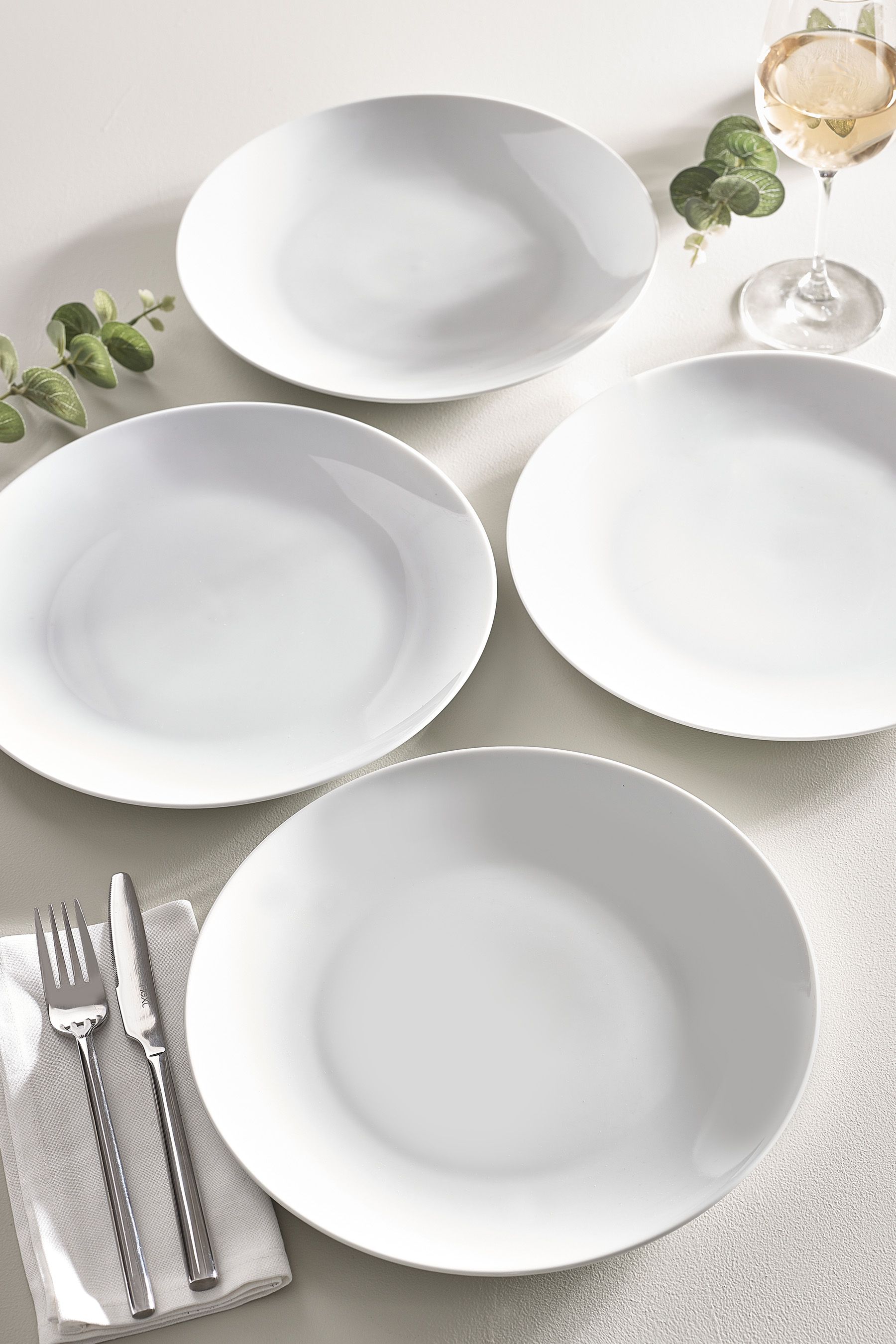 Buy White Nova Dinnerware Set of 4 Dinner Plates from the Next UK online shop
