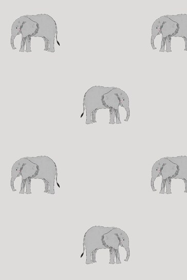Sophie Allport Grey Elephant Wallpaper Wallpaper