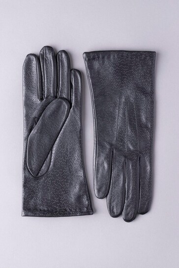 Lakeland Leather Mia V Classic Leather Gloves In Black