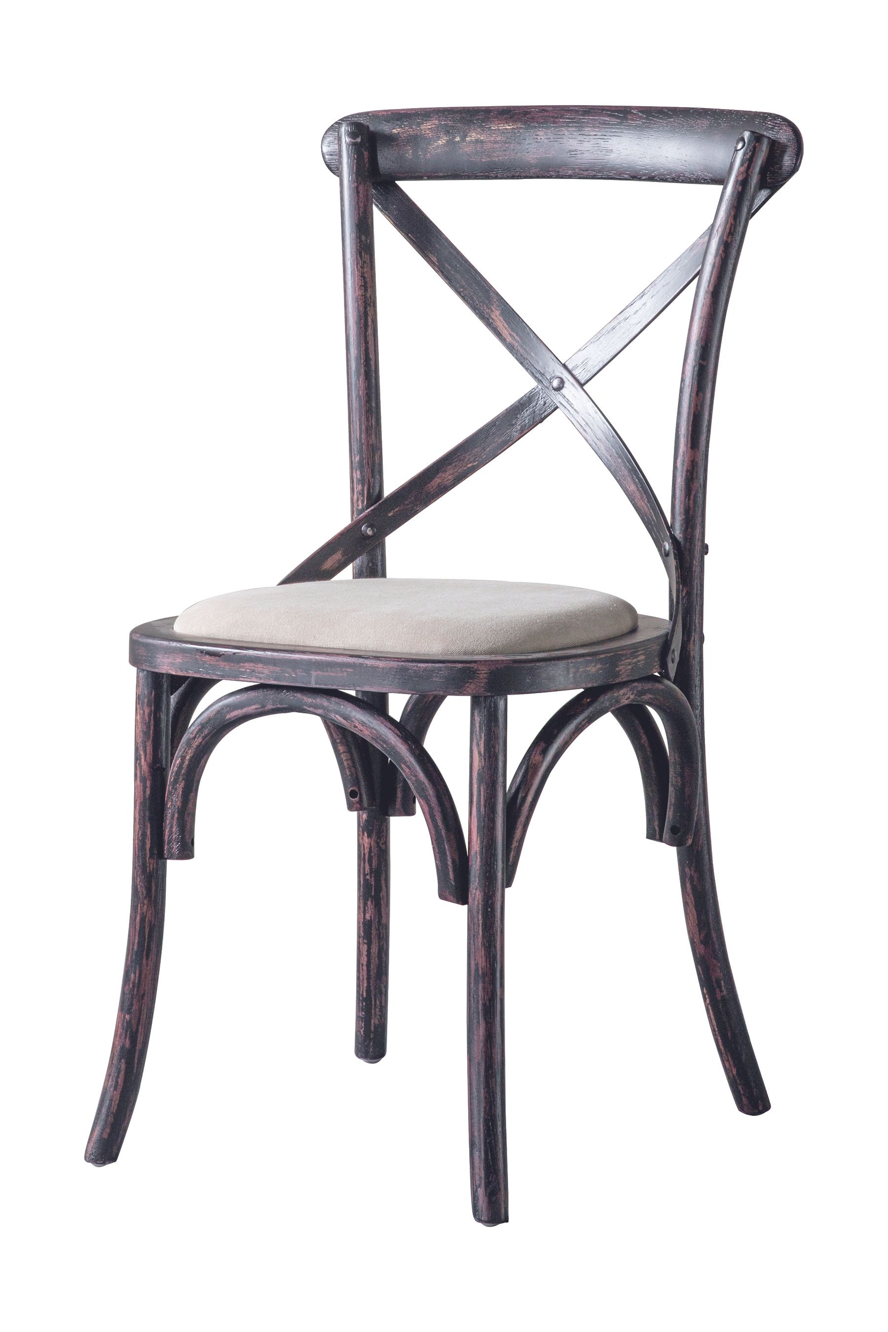 Black and top timber dining chairs