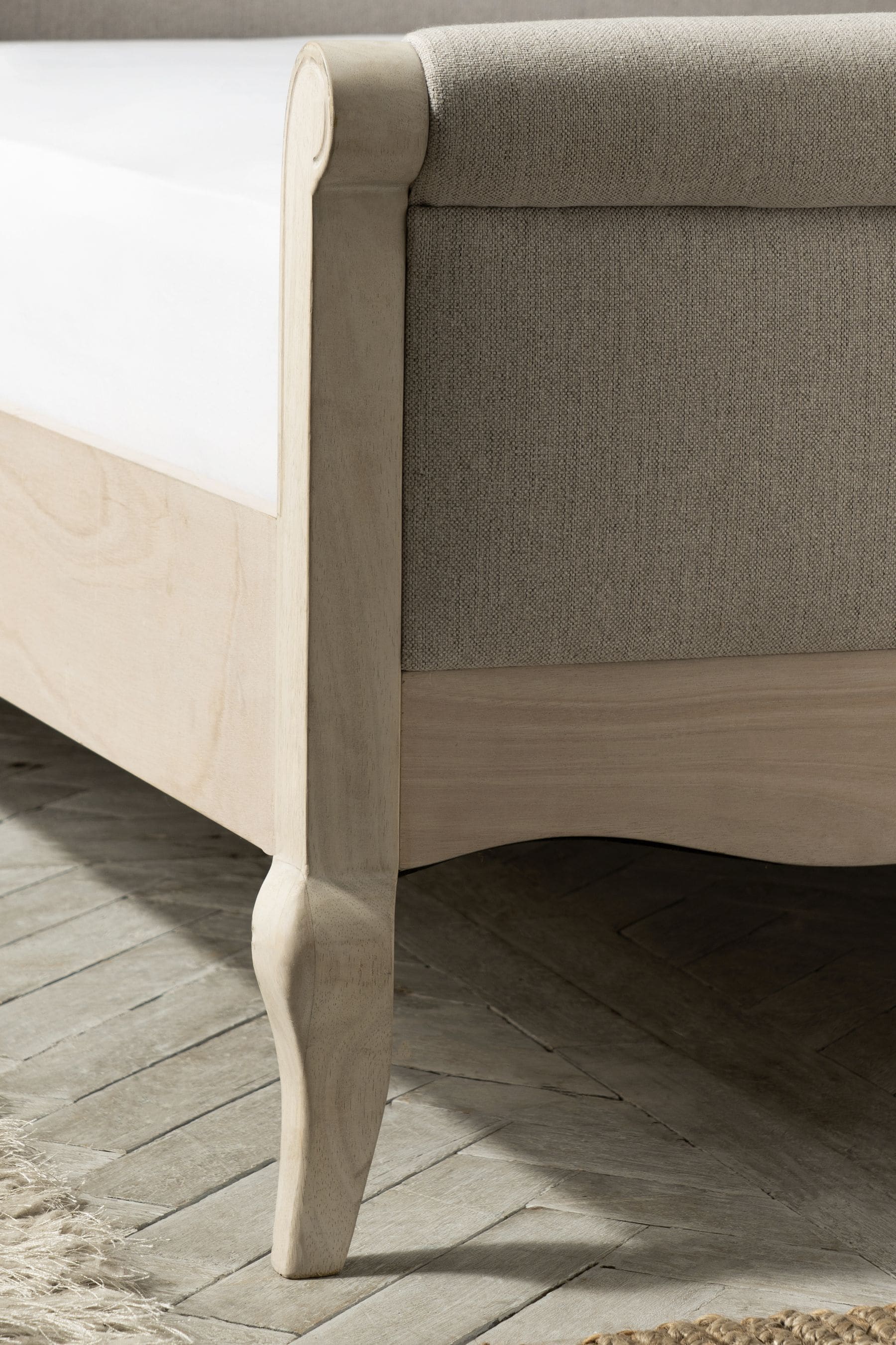 Whitewash king bed frame cheap