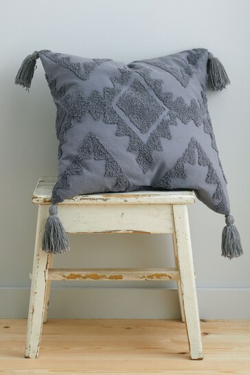 Pineapple Elephant Grey Imani Tufted Cushion