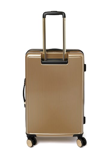 Dune London Gold Olive Medium Suitcase