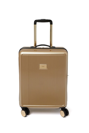 Dune London Gold Olive Cabin Suitcase