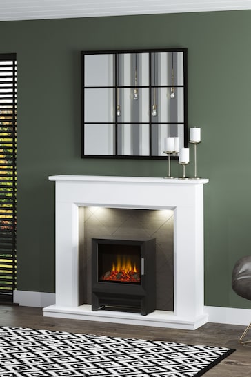 Be Modern White Kingsbridge Inglenook Electric Fireplace