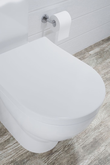 CROYDEX White Malo White Long D Shape Toilet Seat