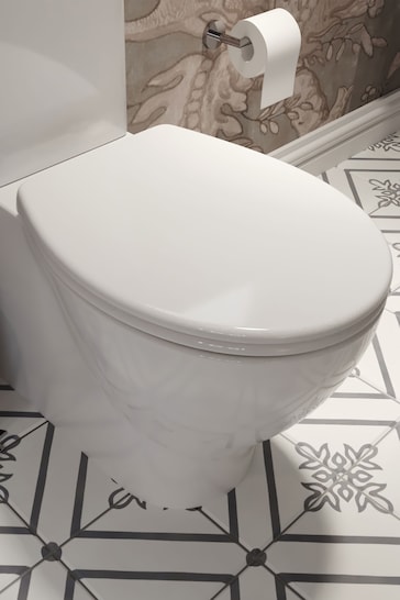 CROYDEX White Corvo White Round Toilet Seat