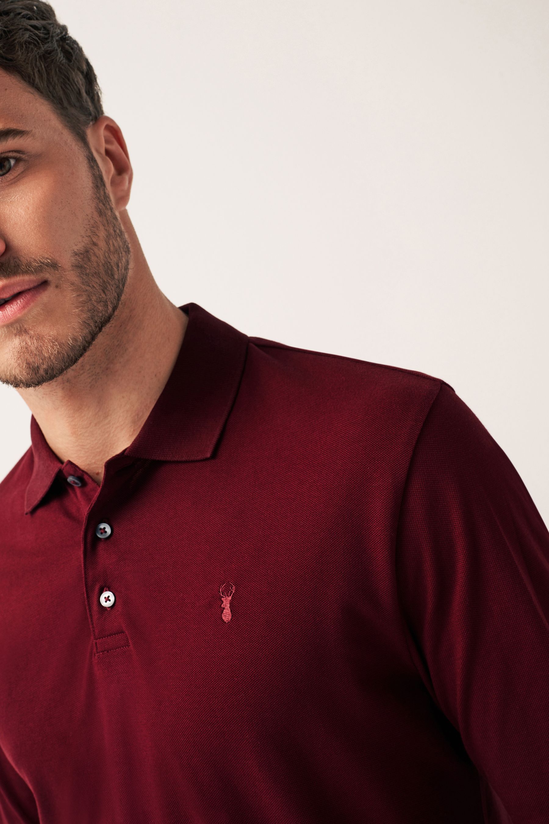 Long sleeve hotsell polo maroon