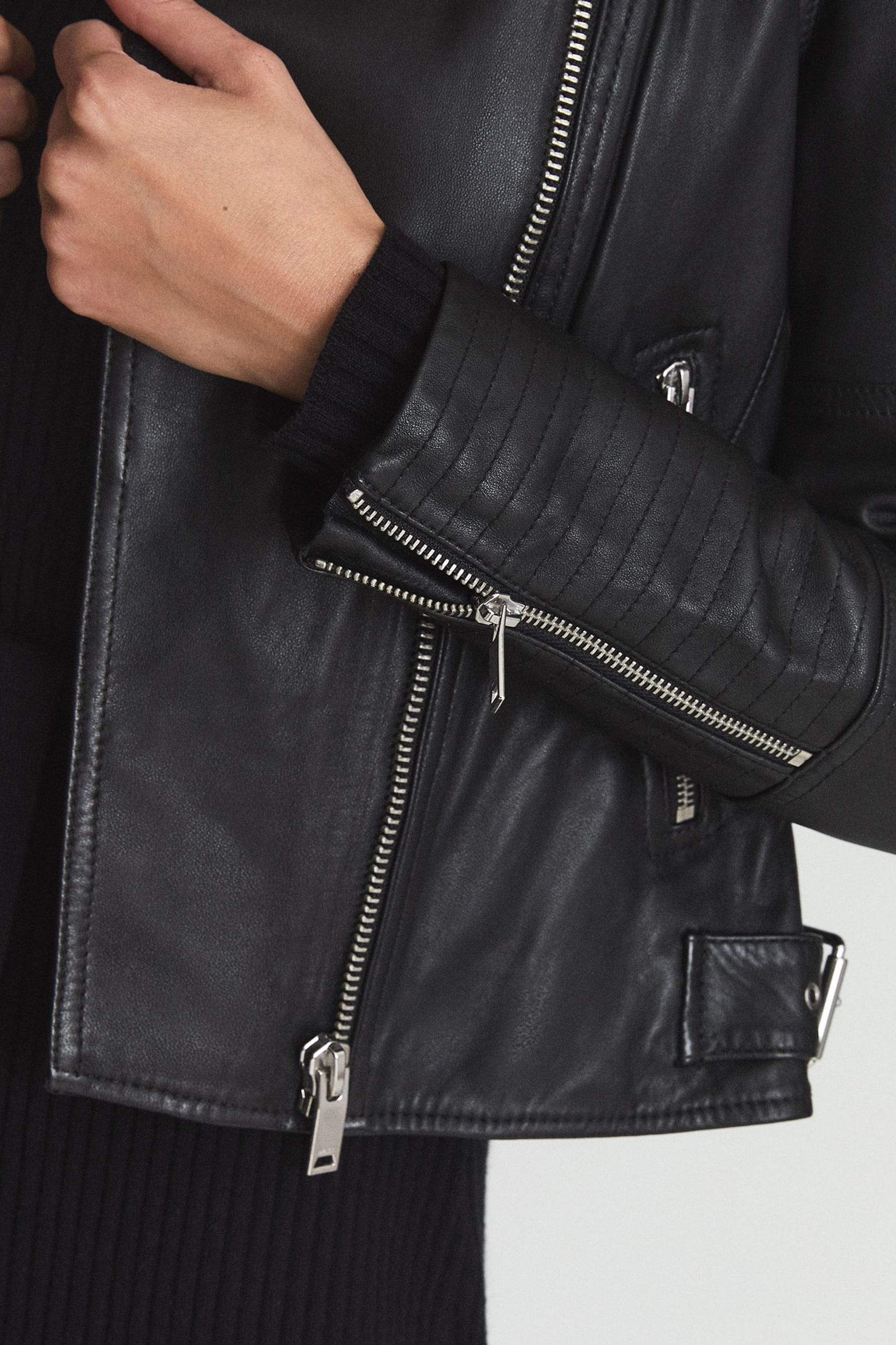 Reiss tay leather jacket online