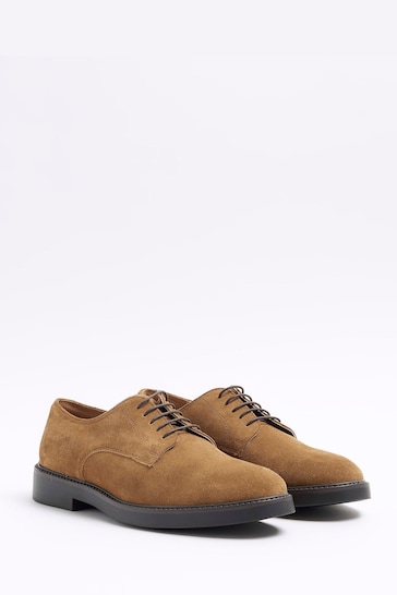 River Island Brown Suede Derby Shoes