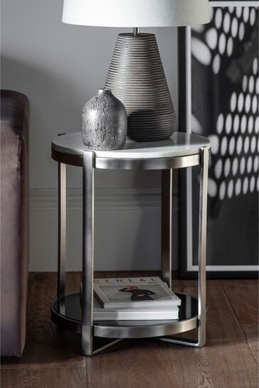 Gallery Home Silver Clara Side Table