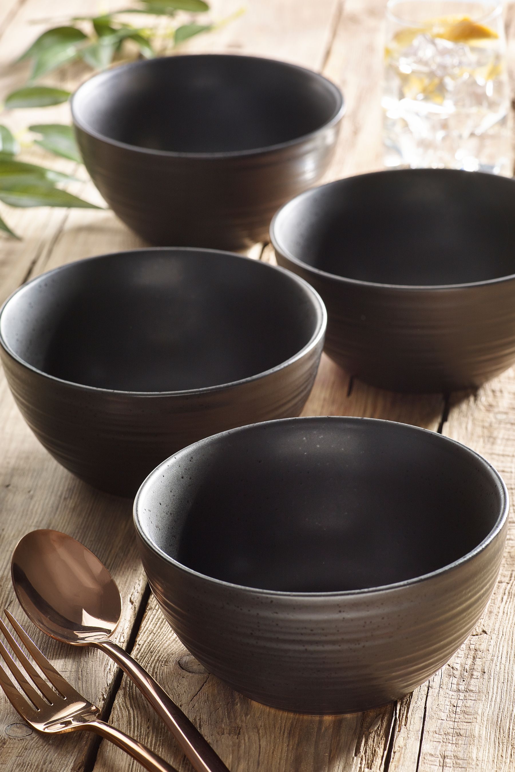 Buy Black Bronx Set of 4 Bowls from the Next UK online shop