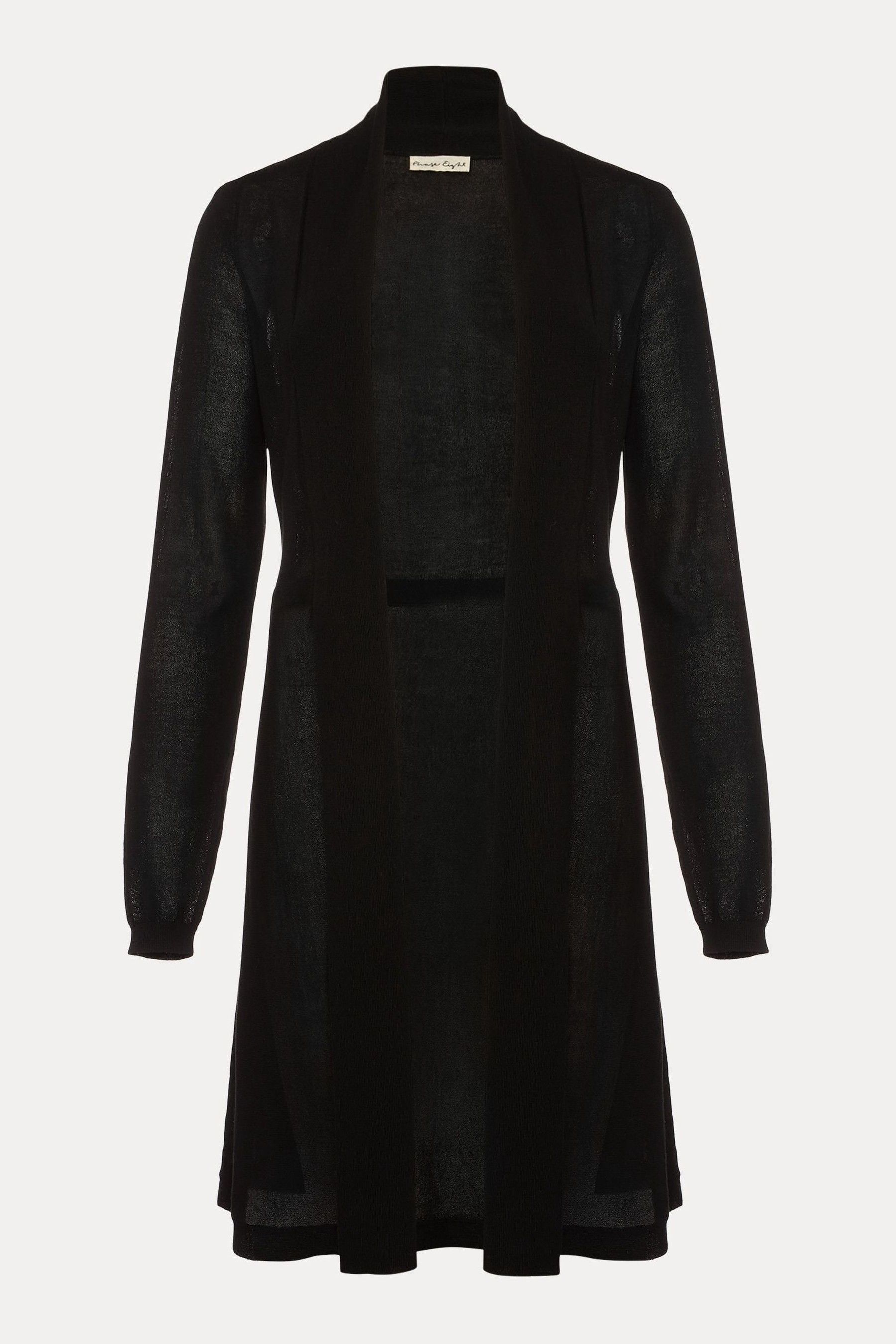 Long sheer cardigan sales black