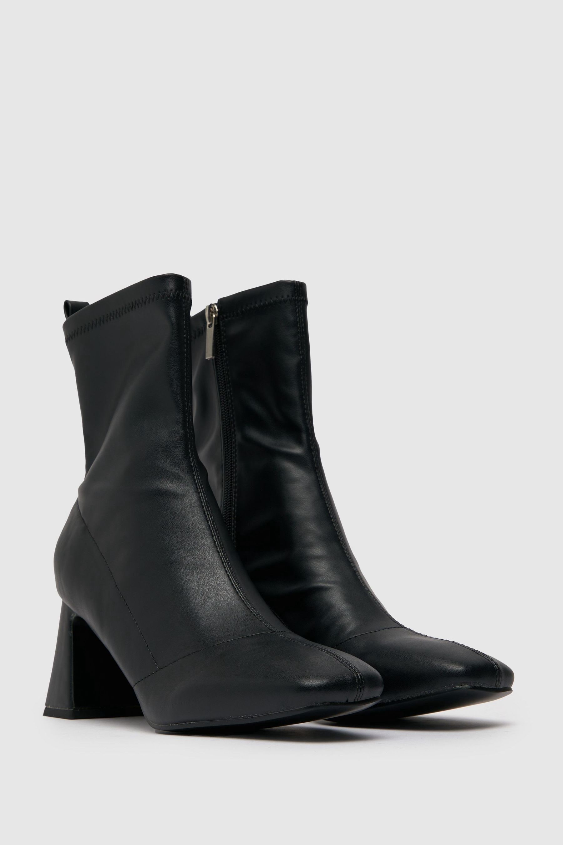 Flared sales heel boots