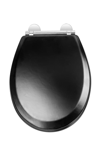 Croydex Black Lene Matte Black Round Toilet Seat