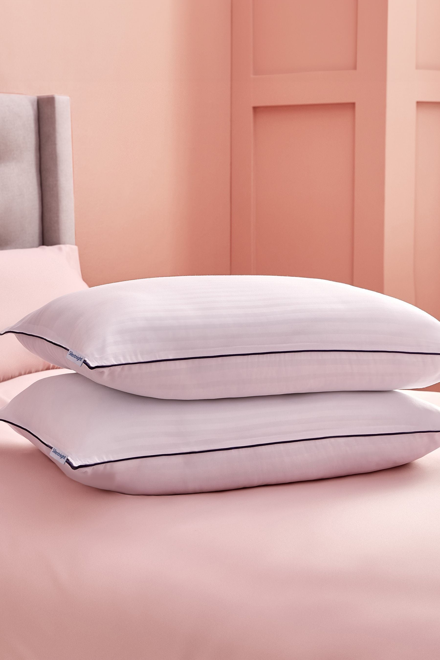 Buy Silentnight Set of 2 Luxury Piped Hotel Collection Pillows