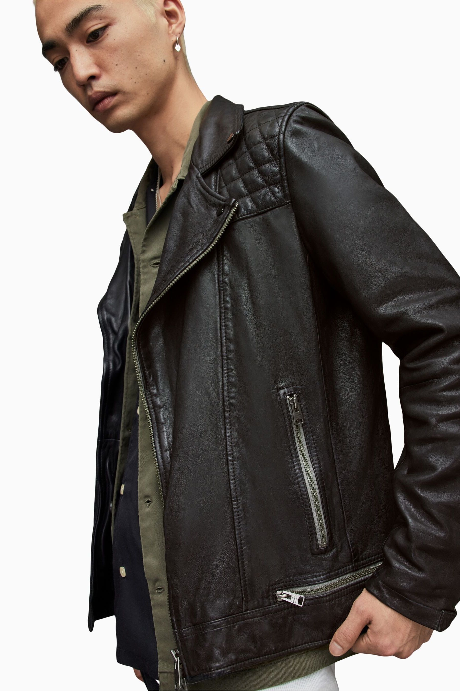 Taro leather biker on sale jacket