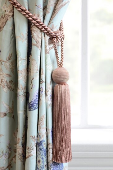 Laura Ashley Carnation Pink Theodora Tassel Curtain Tie Back