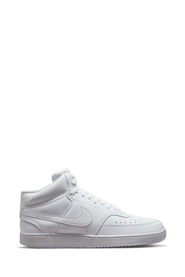 Nike White Court Vision Mid Trainers
