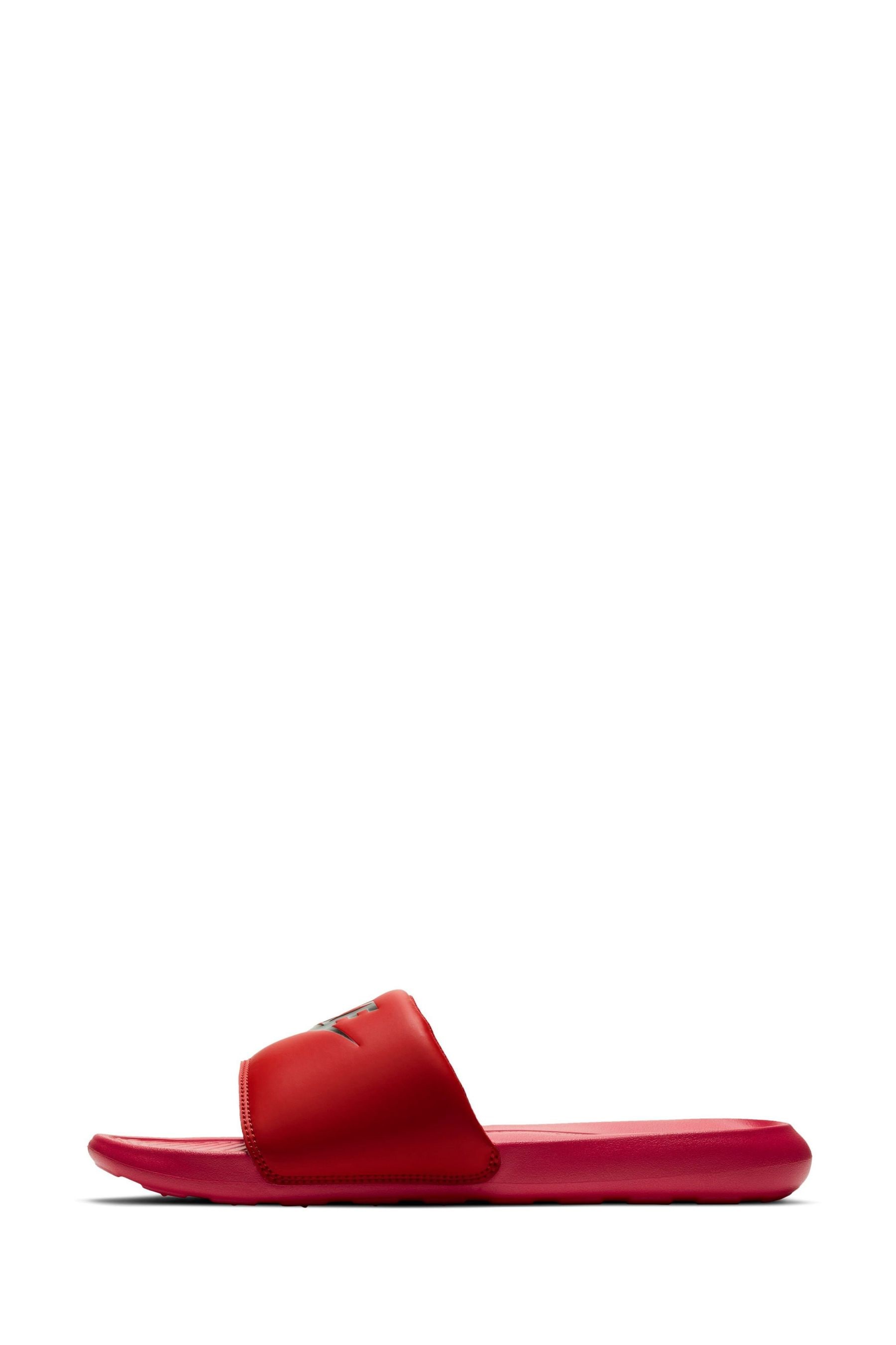 Red nike shop slide