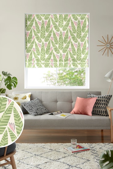 MissPrint Green Jungle Palm Made to Measure Roman Blind