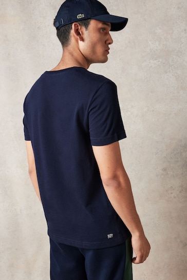 Lacoste Navy 3D Croc Print T-Shirt