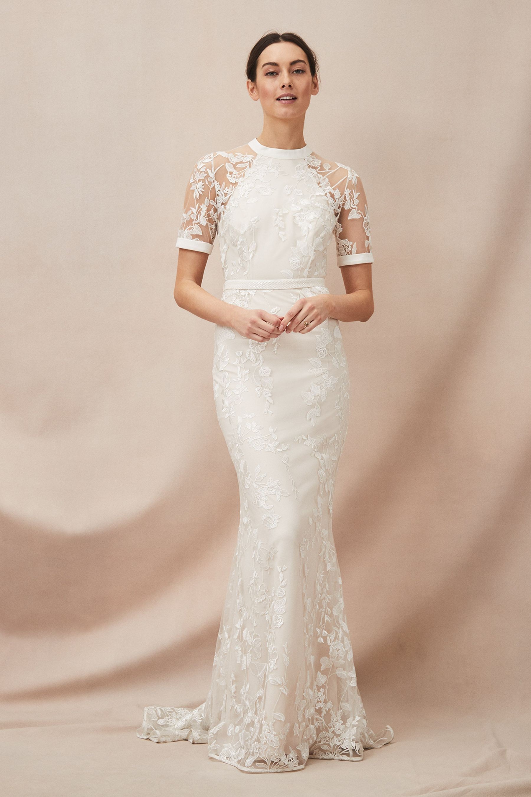 Phase Eight Neutral Poppy Embroidered Wedding Dress