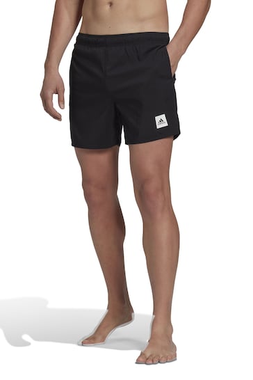 adidas Black Performance Short Length Solid Swim Shorts
