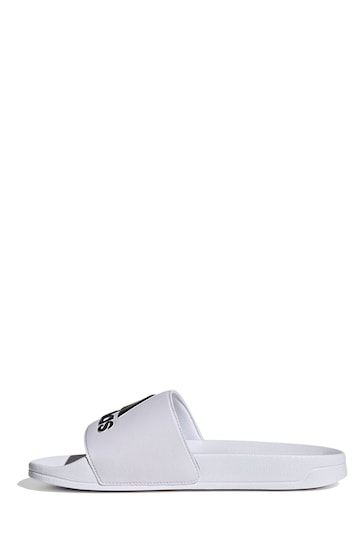adidas White Adilette Shower Sandals