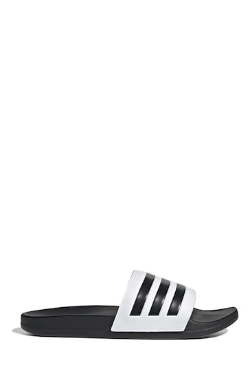 adidas White Sportswear Adilette Comfort Slides