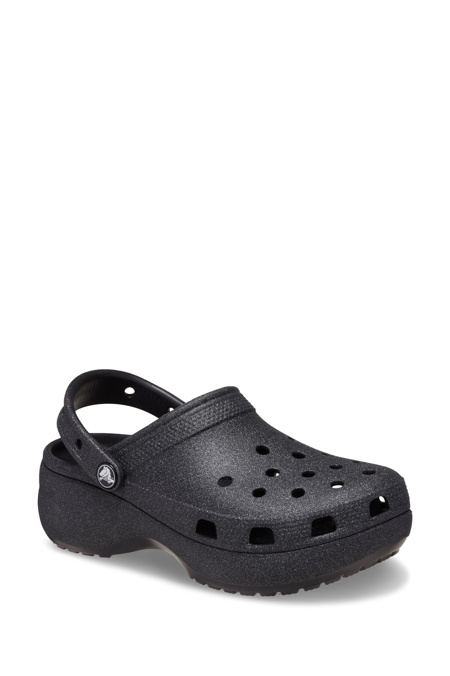 Black glitter crocs outlet