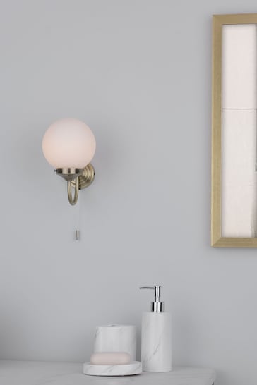 Dar Lighting Brass Biba Bathroom Wall Light