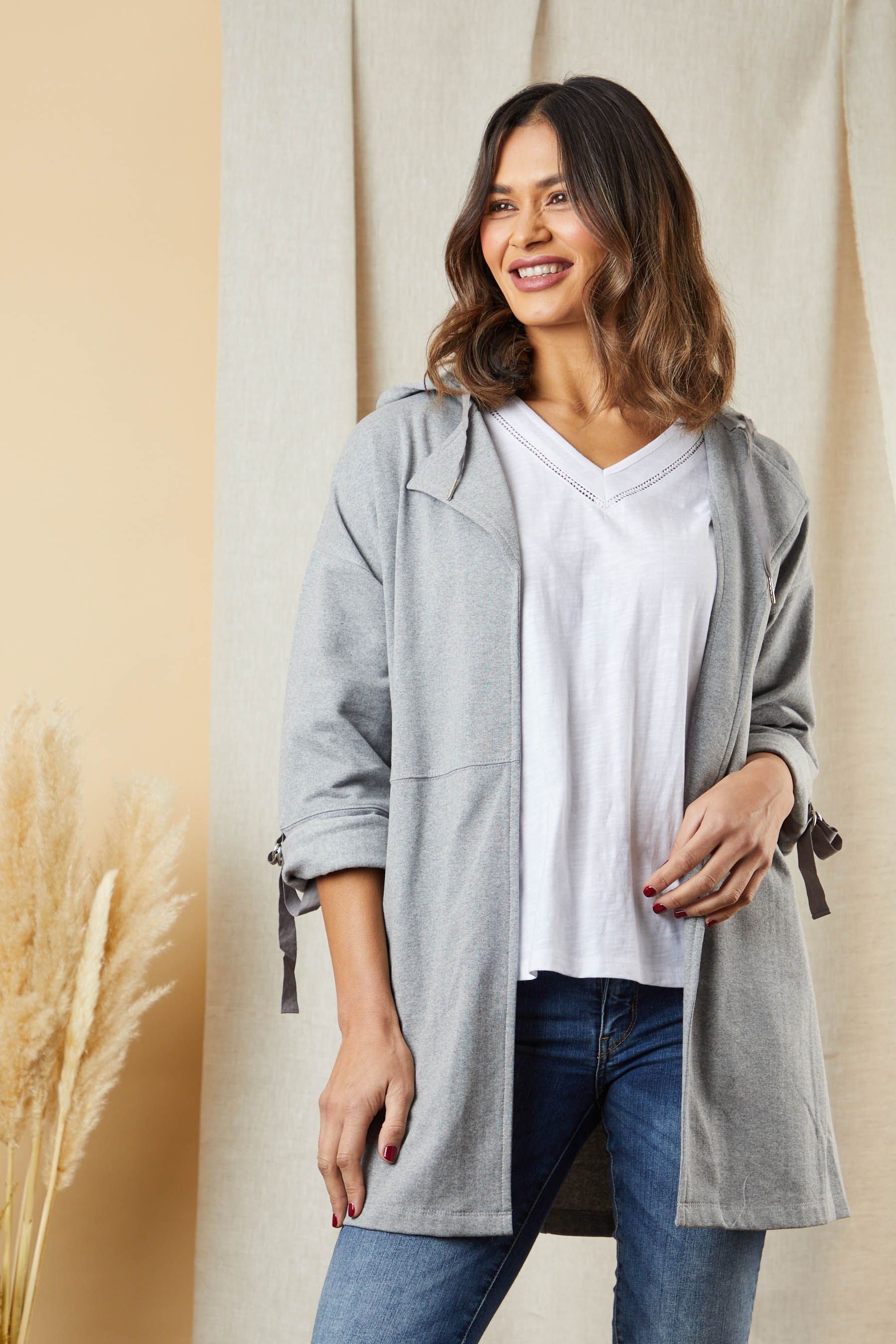 Lightweight tunic outlet jacket