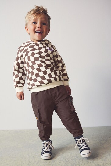 Brown Multi Pocket Cargo Trousers (3mths-7yrs)