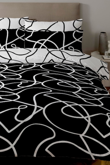 Copenhagen Home Monochrome Pablo Duvet Cover & Pillowcase Set