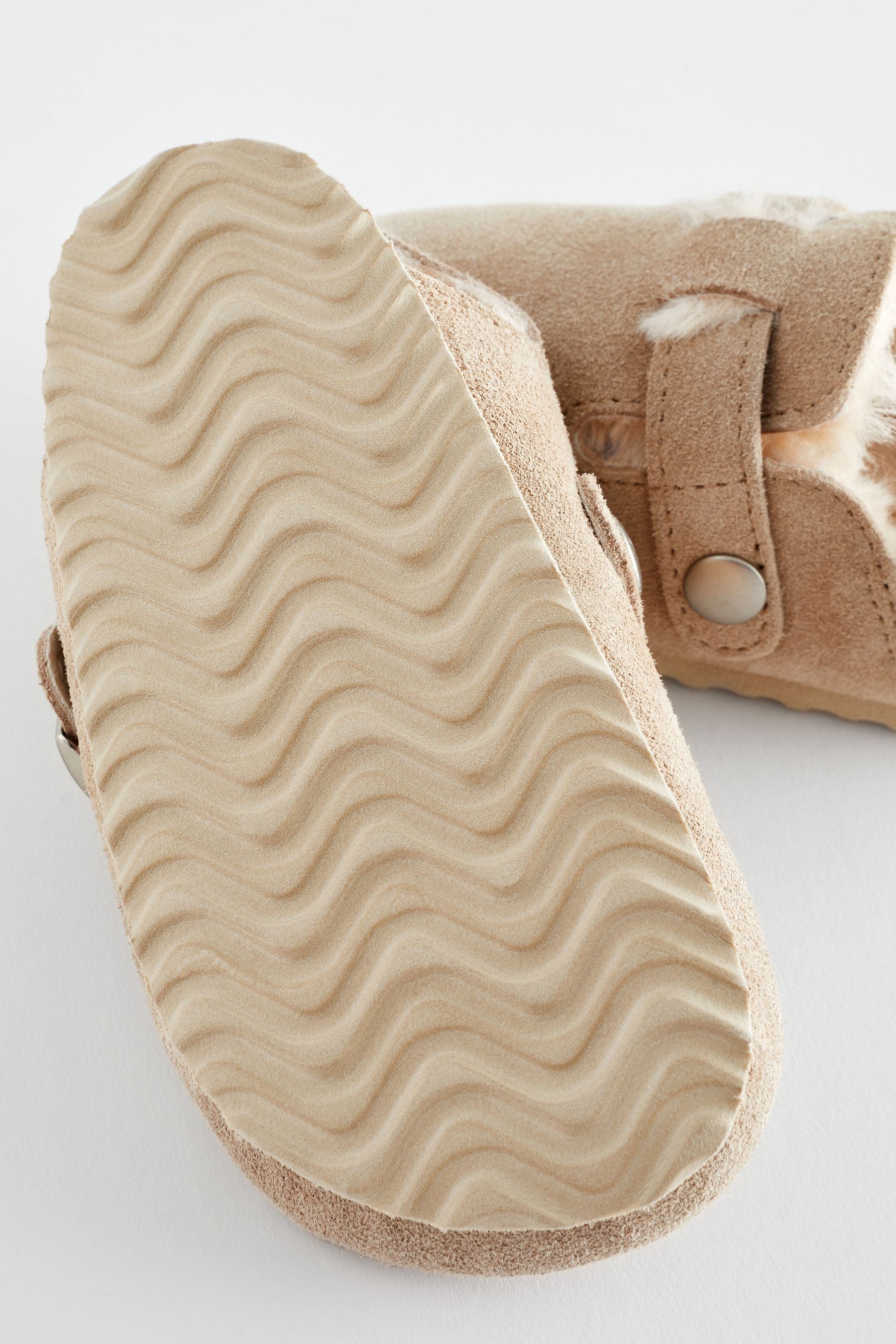 Buy Beige Leather Corkbed Mule Slippers from the Next UK online shop