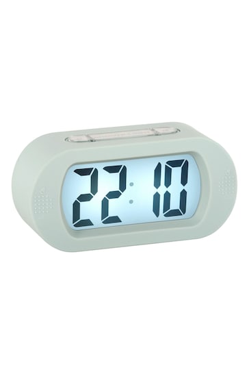 Karlsson Blue Copper LED Mirror Alarm Clock