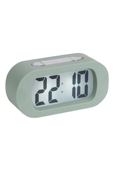 Karlsson Green Copper LED Mirror Alarm Clock