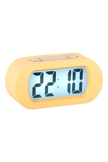 Karlsson Yellow Copper LED Mirror Alarm Clock