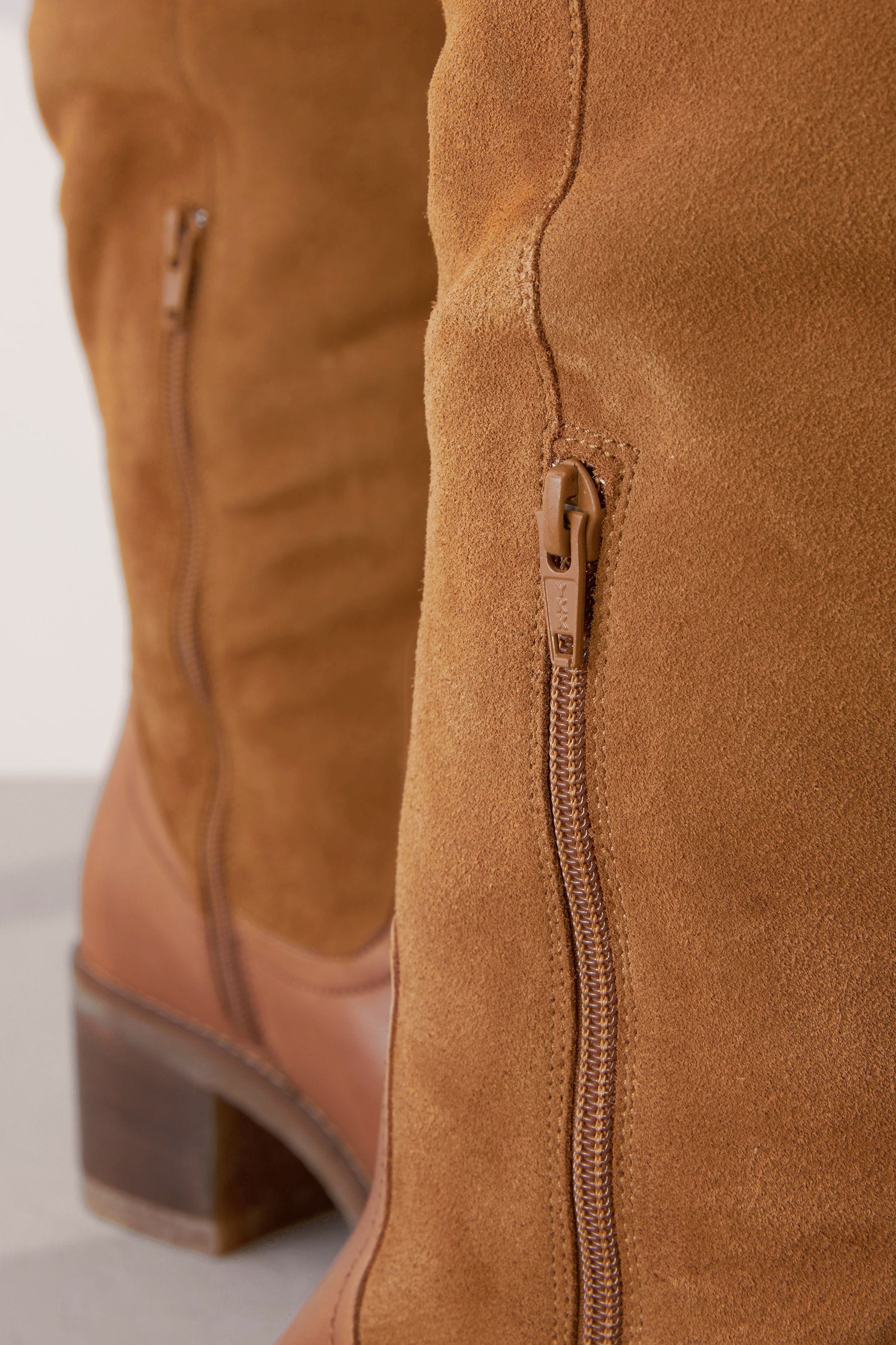 Tan faux deals leather boots