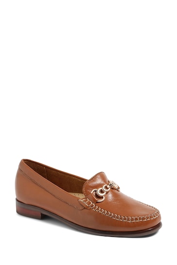 Pavers Natural Leather Snaffle Loafers