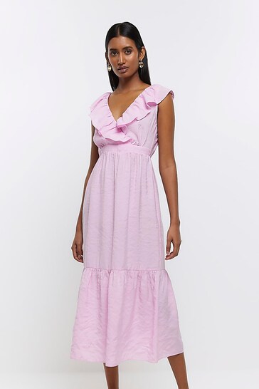 River Island Pink Maxi Tea Dress